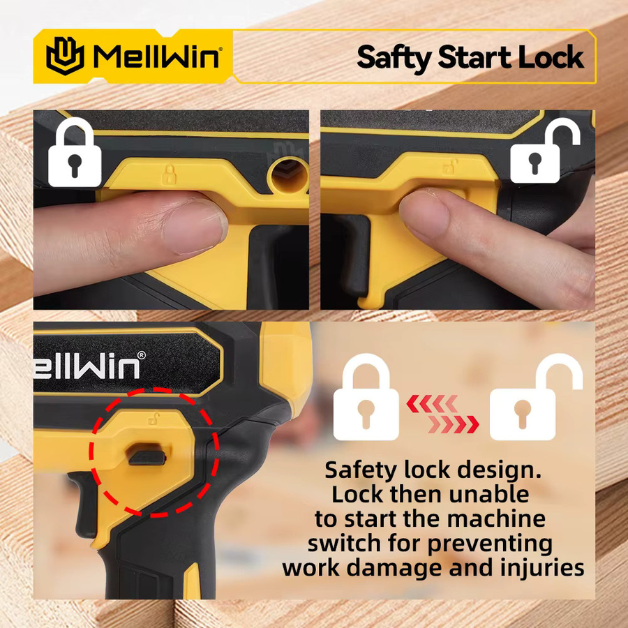 MELLWIN Drahtlose elektrische Nagelpistole F30 mit 2 Modi für Makita 18V Akku zur Holzbearbeitung und zum Framing - Bild 5