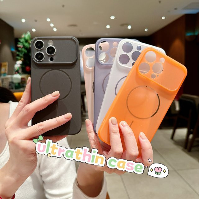 RPKKS Magnet-Handyhülle für iPhone 11 bis 17 Pro Max, Ultradünne TPU-Schutzhülle mit mattiertem Finish und MagSafe-Kompatibilität, Farbe: Orange - Bild 1