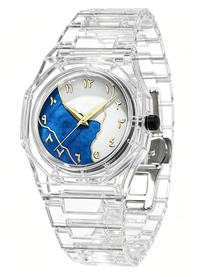 CMK Uhrenset, Digitaluhr, Quarz, Transparentes Gehäuse, Edelstahl, Blau, Unisex - Bild 4