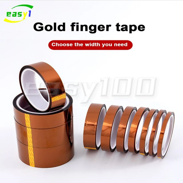 3M Kapton Polyimid Klebeband Gold hitzebeständig zum Maskieren beim Löten, Breite: 5,0 mm, Länge: 33,0 m - Bild 1