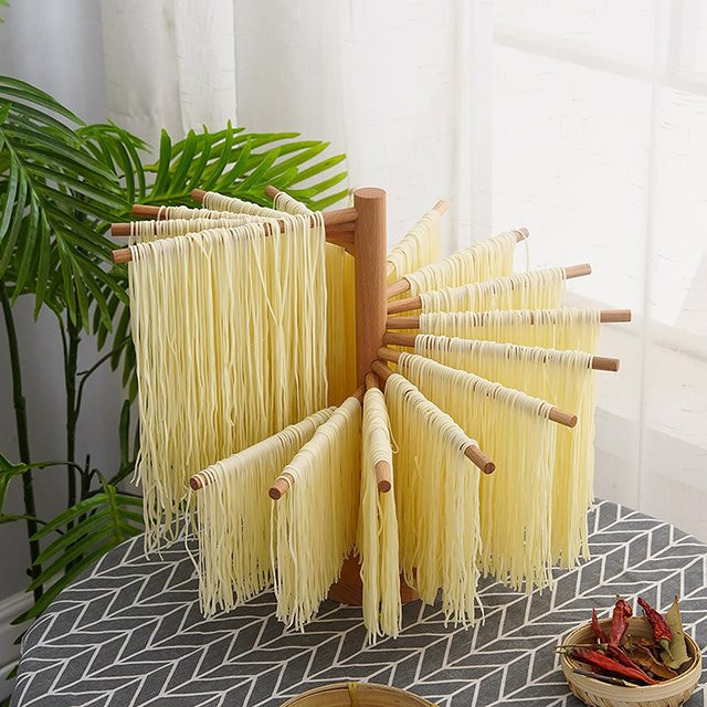 Willstar Faltbares Nudelholz zum Trocknen von Pasta und Spaghetti, Rund, Braun, Höhe: 33,0 cm, Breite: 16,0 cm - Bild 1