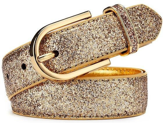 weihexin Gürtel, Gold, Leder, Damen, 110cm - Bild 1