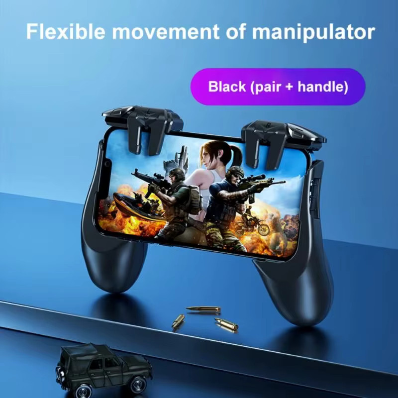 AyeBeau Gaming Trigger L1 R1 Controller für PUBG Mobile, Handy Gamepad Zubehör für iPhone und Android, Schwarz - Bild 4