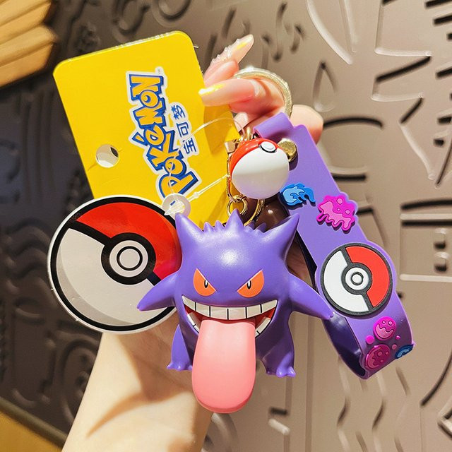 TAKARA TOMY Pokémon Pikachu Gengar Mauzi, 6-teiliges Set, Schlüsselanhänger - Bild 1