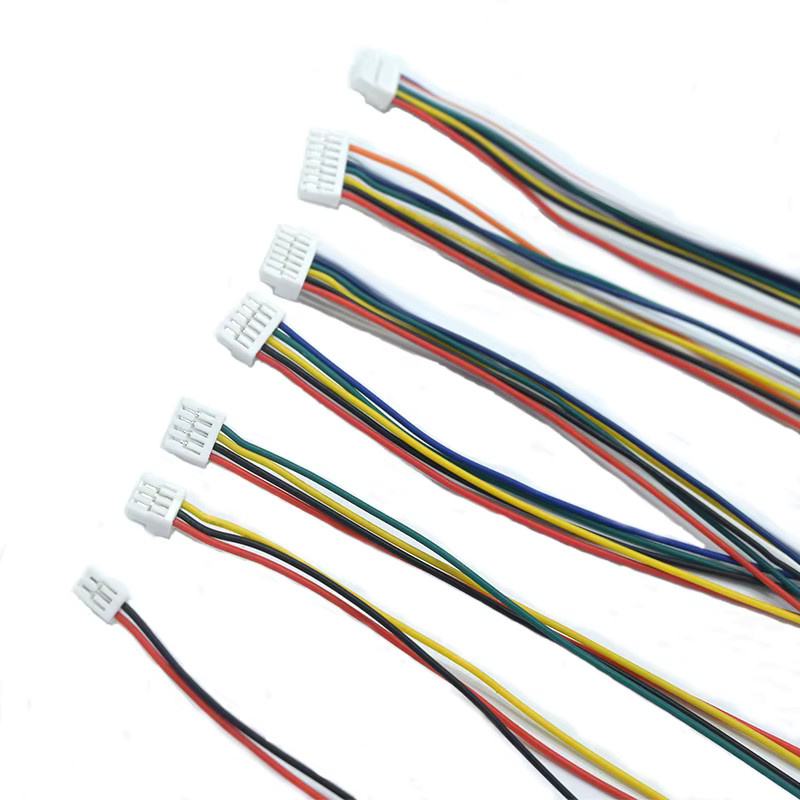 10er Set Micro JST GH 1,25mm Stecker mit 2 bis 6 Pins und 150mm Kabel, 28AWG, Mehrfarbig - Bild 2