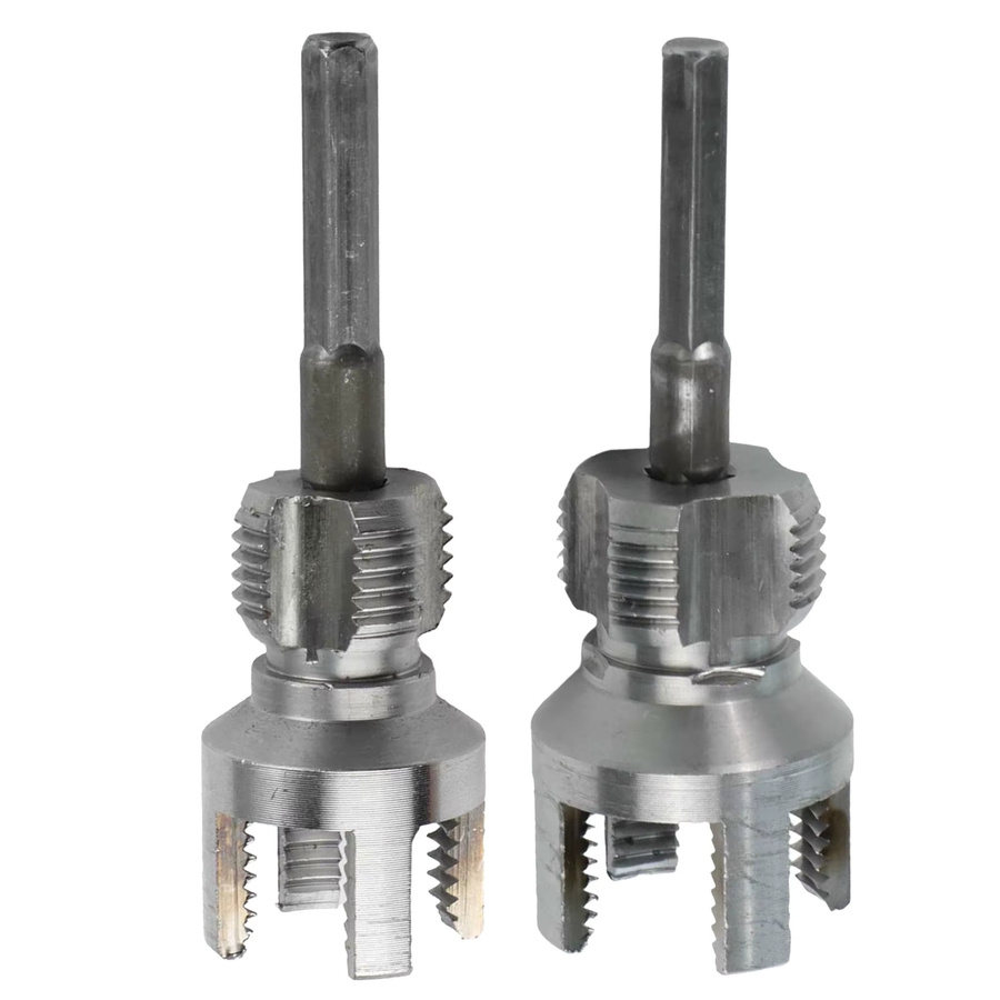 Vibratite 2er Set PVC Wasser Rohr Einfädler Kit zum schnellen Schneiden von Innen- und Außengewinden in 20mm und 25mm, Farbe: Silber - Bild 2