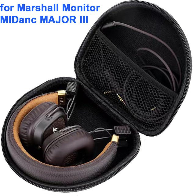 SZKOSTON Harte EVA Aufbewahrungstasche für Marshall Monitor MIDanc MAJOR III Bluetooth On-Ear-Kopfhörer in Schwarz - Bild 1