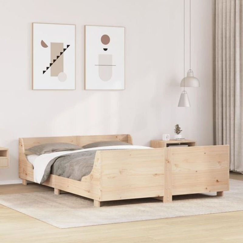 Massivholzbett Vidaxl aus Kiefer in Braun, B/T: 120 x 200 cm - Bild 1
