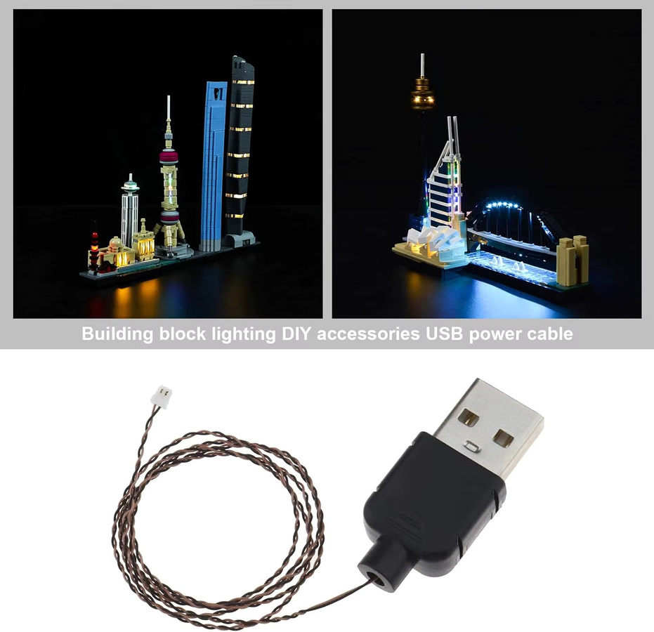Hprosper DIY USB-Lichterkette mit 0,8 mm Draht und 50 cm USB-Stromkabel für dekorative Lampen und Spielzeugzubehör - Bild 4