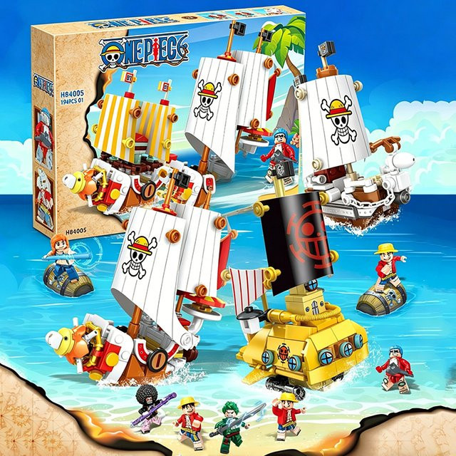 Bandai One Piece Thousand Sunny Going Merry, Bausteine, Montagemodell, 4-in-1 - Bild 1