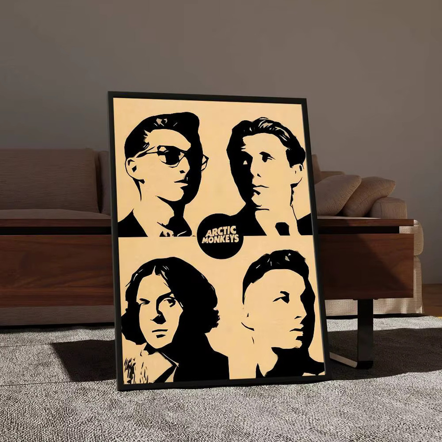 Arctic Monkeys Rockband Wandaufkleber im Vintage-Stil als DIY Klebeposter für deine Wohnzimmer- oder Bar-Dekoration, mehrfarbig - Bild 5
