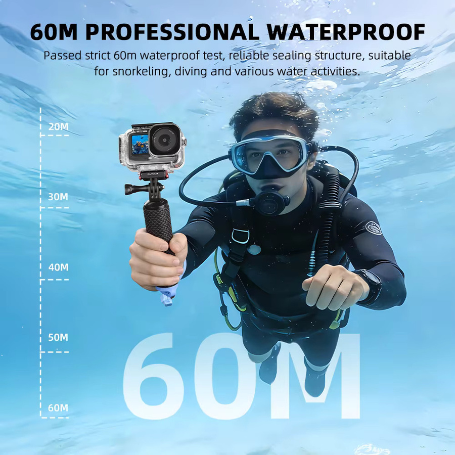 Flymile Wasserdichtes Unterwasser-Tauchgehäuse 60M Schutzhülle für DJI OSMO Action 6 in Transparent - Bild 2