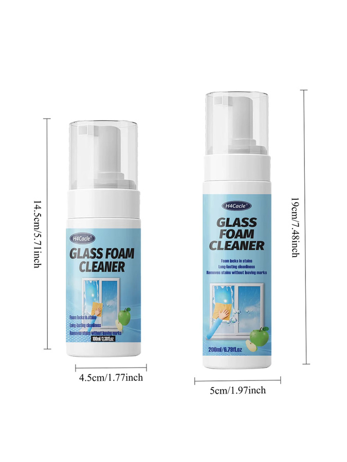 H4Cacle Glasschaumreiniger für das Badezimmer, Allzweck-Duschkalkentferner und Glaspolitur, Weiß - Bild 5