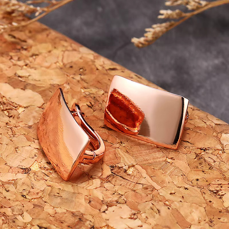 Huitan Ohrringe, quadratisch, Roségold, Damen - Bild 2