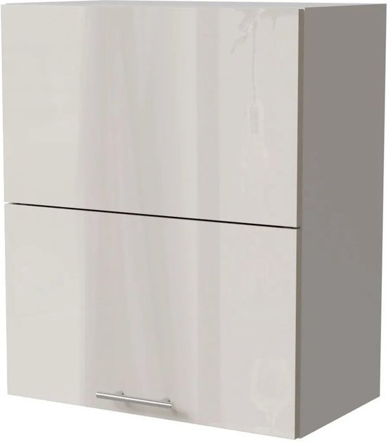 Feldmann-Wohnen Klapphängeschrank Brerra W8B/60-AV in Weiß Cremefarben Hochglanz, B/T/H: 60 x 32,5 x 72 cm - Bild 1