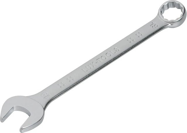 LUX-TOOLS Gabelringschlüssel 19 mm aus Chrom-Vanadium in Silber - Bild 1