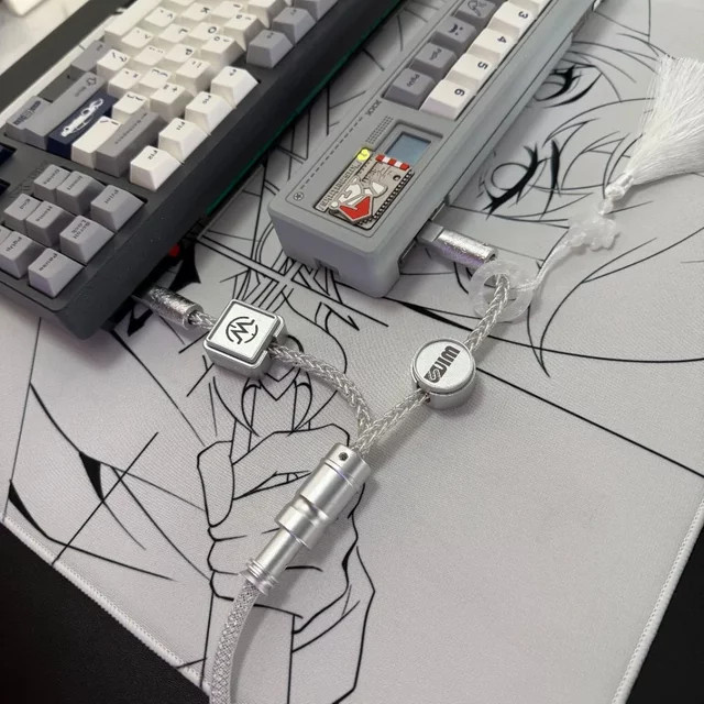 Winshop Magnetisches Dual-Use-Kabel für mechanische Hall-Effect-Tastaturen in Silber mit 8k Pollingrate - Bild 1