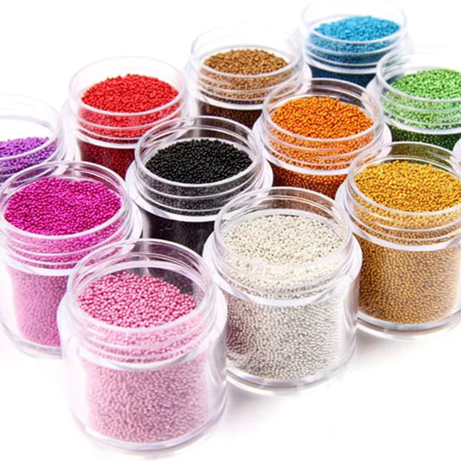 MAFANAILS Nagelcharms Kaviar-Perlen, Gold Silber, 10g, Metallic - Bild 3