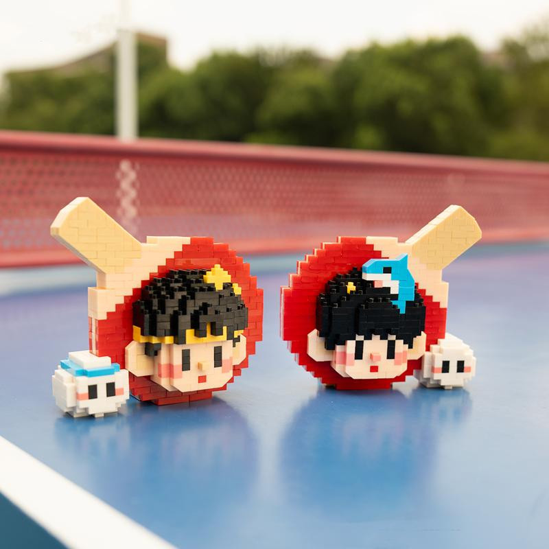 Mengqu Tischtennisschläger Bausteinmodell Panda Zusammenbauspielzeug - Bild 1