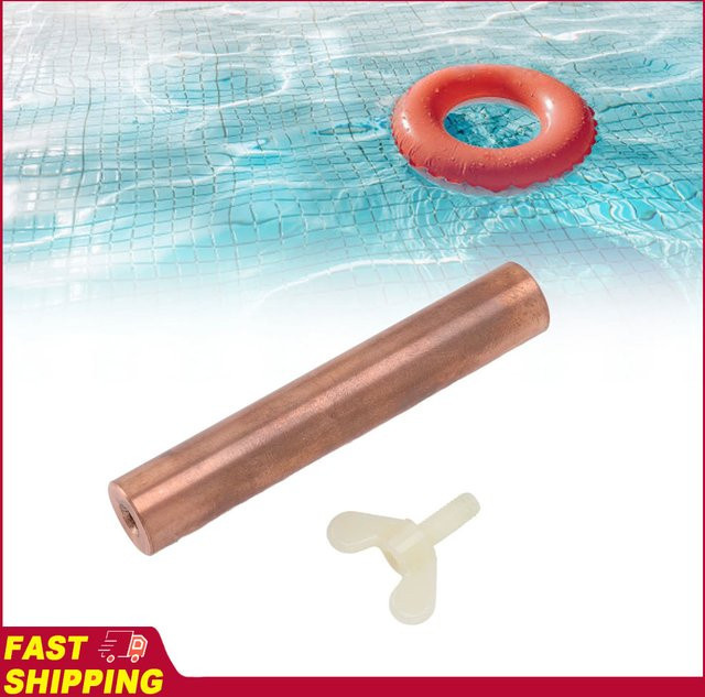 Sun Shock Solar-Pool-Ionisator-Anodenstange aus Kupfer in Gold und Braun - Bild 1