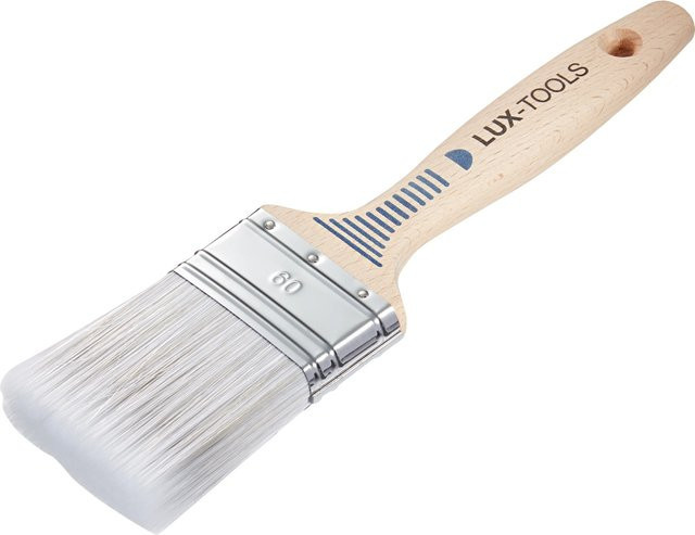 LUX-TOOLS Flachpinsel Lack mit Synthetikborsten und Holzgriff, Breite: 60 mm - Bild 1