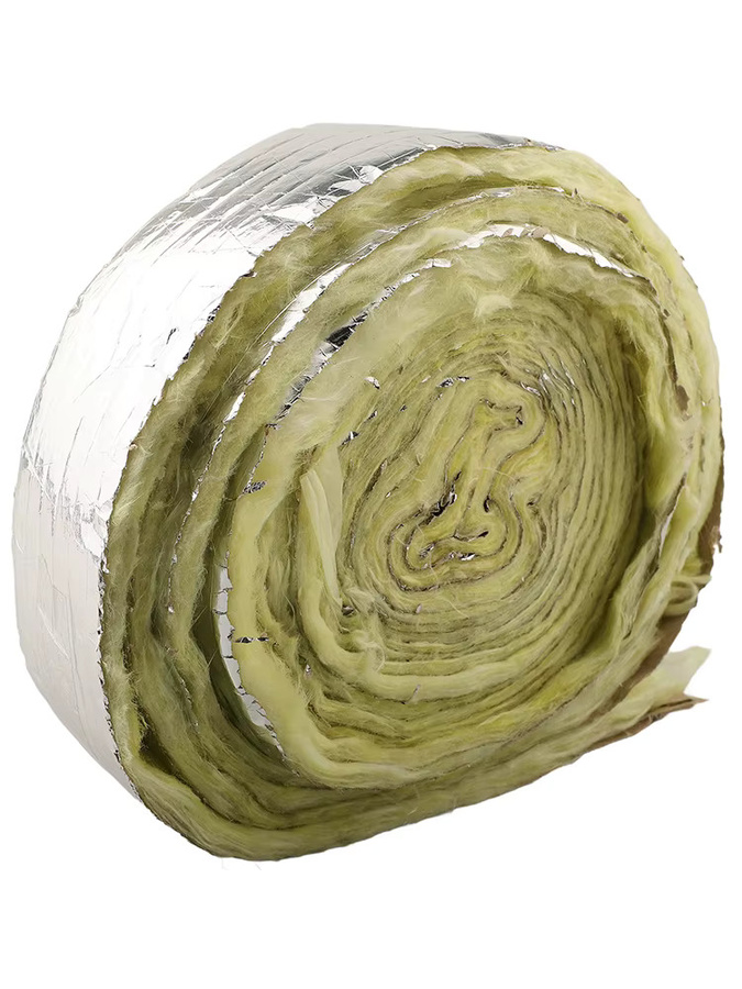 LEENKEA Glaswolle-Rohrisolierung aus Fiberglas mit silberner Folierrückseite, 10 Meter Länge - Bild 2
