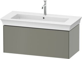 Duravit Waschtischunterschrank ohne Aufsatz White Tulip in Steingrau s-matt, B: 98,4 cm, H: 41 cm, T: 45,8 cm - Bild 1