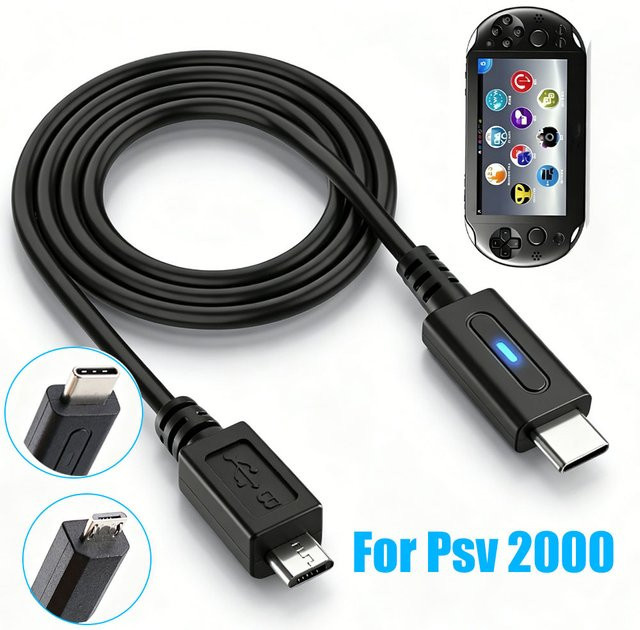 Sony USB-C Ladeadapter für PS Vita 2000 Controller in Schwarz - Bild 1