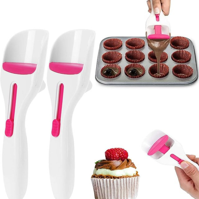 FSMHOME Teigspender Löffel in Weiß für Kuchen, Mehl und Paste als praktisches Küchenzubehör - Bild 1