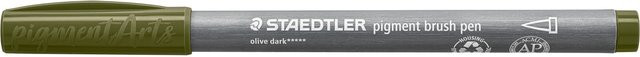 Staedtler Pigment Brush Pen in Oliv Dunkel - Bild 1