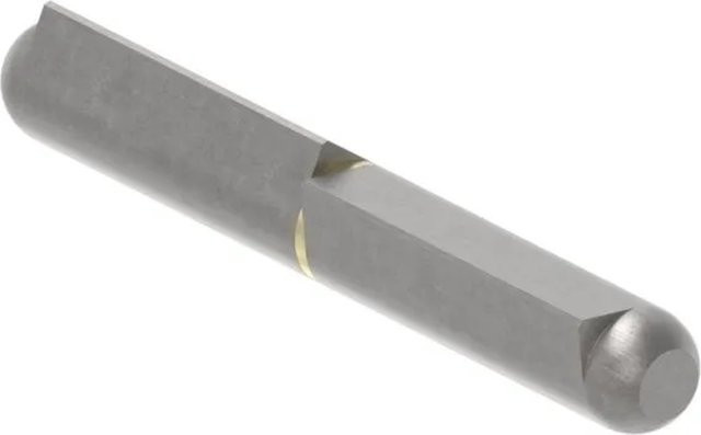 FeNau Anschweißband aus Stahl mit Messingring, Länge: 120 mm, Rollen-Ø: 16 mm, Stift-Ø: 11 mm, Farbe: Silber - Bild 1