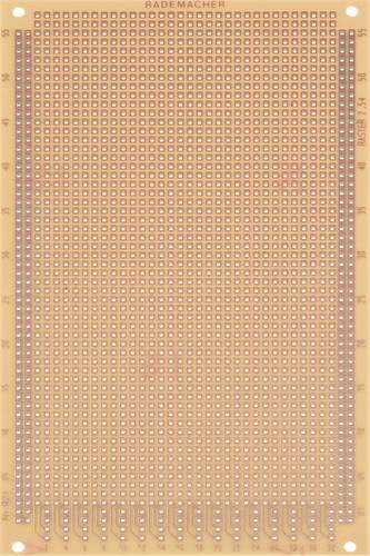 Rademacher WR-Typ 921 Experimentierplatine aus Hartpapier in Braun, B: 16 mm, L: 10 mm, Rastermaß 2,54 mm - Bild 1
