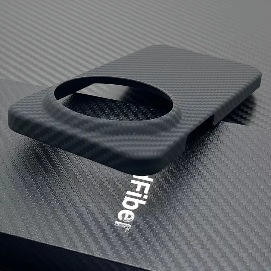 Ultraleichte Carbon-Faser-Hülle für Xiaomi 17 Ultra in Schwarz mit Linsenschutz und Aramid-Kevlar Rückseite - Bild 2