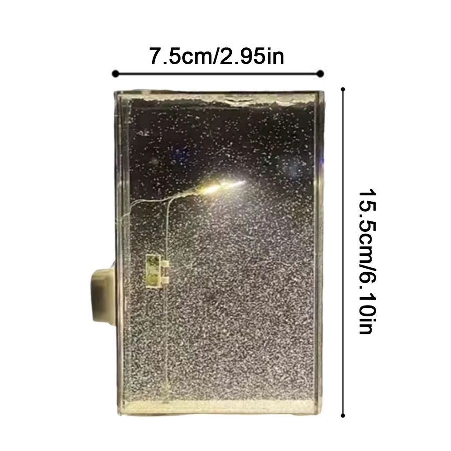 APWIKOGER Snowy Night Street Lampe aus Acryl als DIY Quicksand Schneeflocken Nachtlicht mit Winterlandschaft für Weihnachten - Bild 3