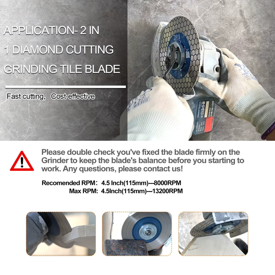 BRSCHNITT Diamant-Trennscheibe als doppelseitiges Sägeblatt für Keramikfliesen und Porzellan, Durchmesser: 125 mm - Bild 3