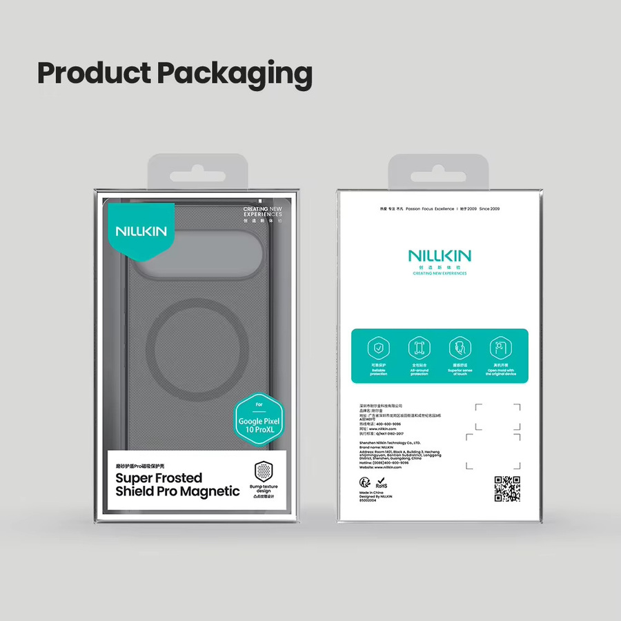 Nillkin Super Frosted Shield Pro Magnetische Schutzhülle für Google Pixel 10 Pro XL und Google Pixel 10 Pro, Schwarz und Transparent, Stoßfest und Anti-Fingerprint - Bild 4