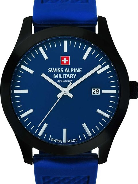 Swiss Alpine Military Herrenuhr, Quarz, Edelstahl, 43 mm, Blau, 10 ATM - Bild 1