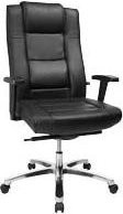 Topstar Chefsessel Sitzness Director 10 in Schwarz mit Lederbezug und Aluminiumgestell - Bild 1