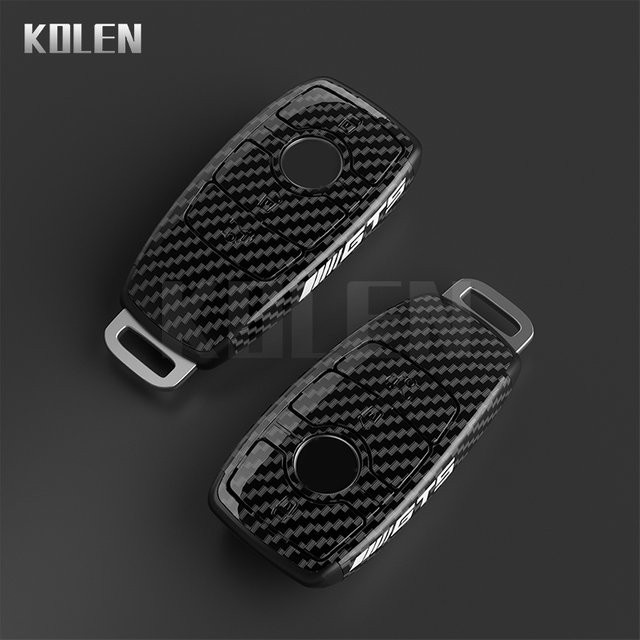 KOLEN Carbon Faser Schlüsselhülle für Mercedes Benz A C E S Klasse W213 W205 W177 W222 W221 GLA GLC CLA in Schwarz - Bild 1