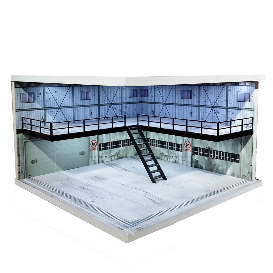 meiduoxing Diecast Auto Garage Diorama, Modell Vitrine, LED-Beleuchtung - Bild 4