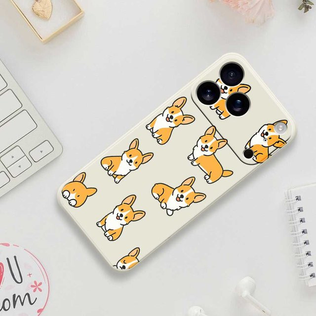 Corgi Handyhülle aus Silikon Soft Cover für iPhone 11 bis iPhone 17 Pro Max und weitere Modelle - Bild 1
