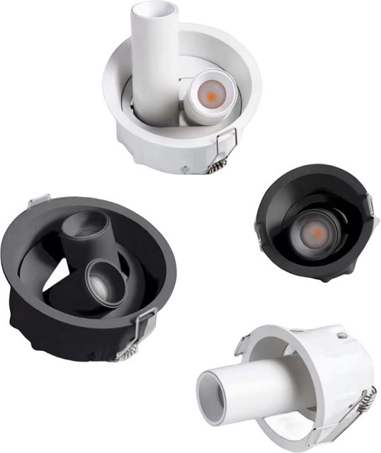 IWP Dimmbare LED Einbaustrahler mit COB Chip, Rund, Weiß, Anti-Glare mit 360 Grad Rotation - Bild 1