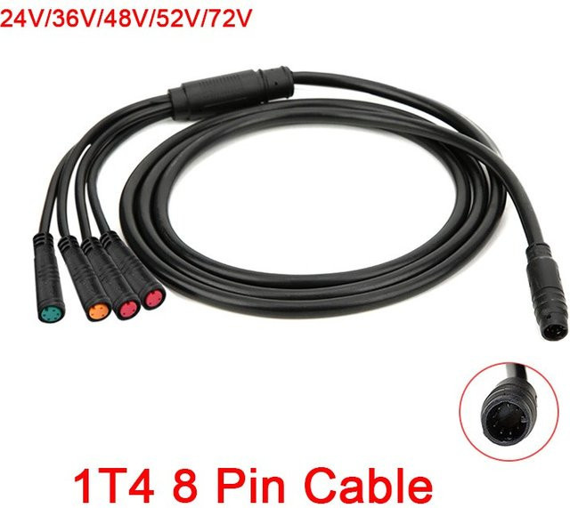 JULET 8-poliger wasserdichter Kabel-Controller für elektrische Bremsen und Drosselklappenanzeige in Schwarz - Bild 1