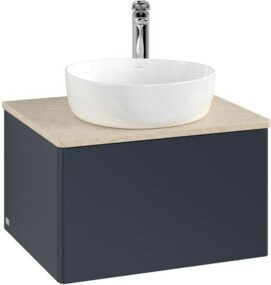 V&B Waschtischunterschrank Antao ohne Frontstruktur in Mattweiß mit Lackierung, B/T/H: 60 x 36 x 50 cm - Bild 1