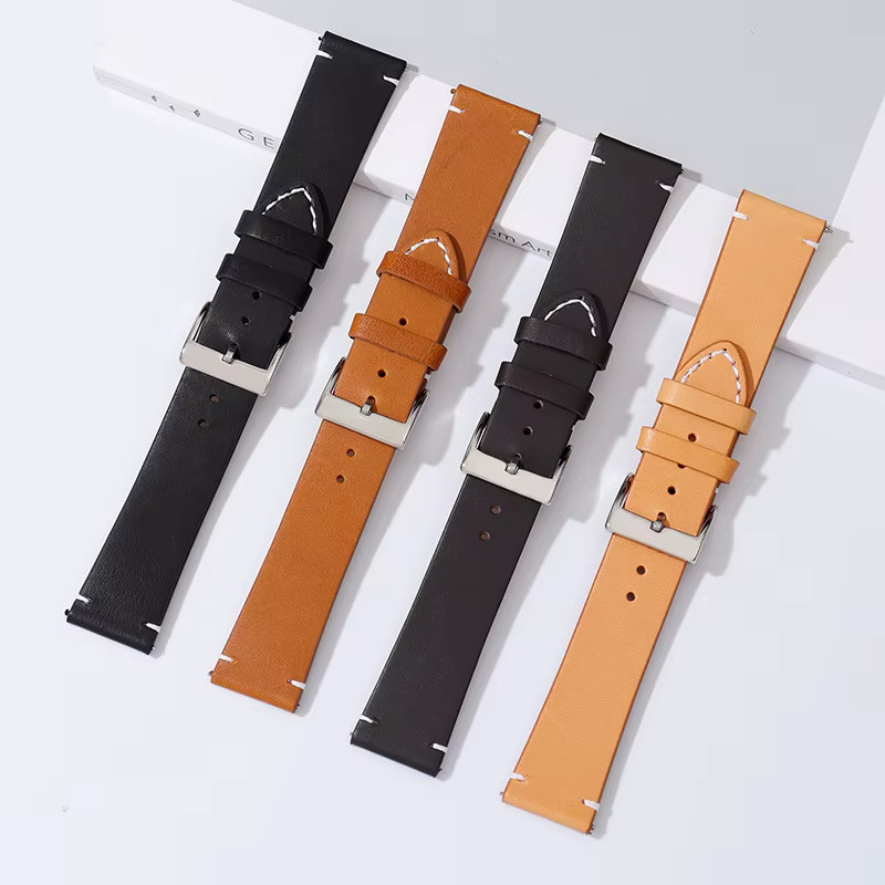 REMZEIM Uhrenarmband Kalbsleder, Schwarz, Unisex - Bild 3