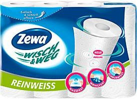 Zewa wisch & weg Küchenrollen, 4 Rollen, 2-lagig, weiß - Bild 1