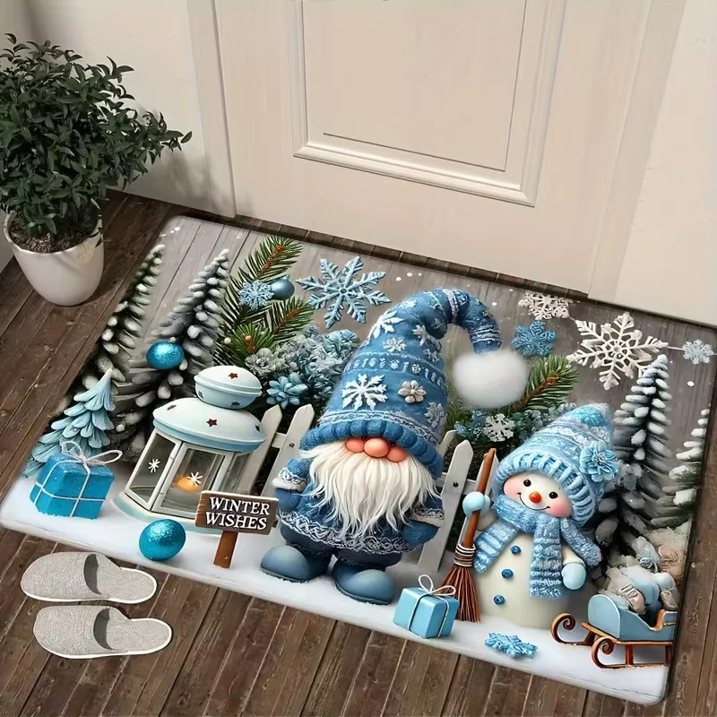 VIKAMA Weihnachts Fußmatte mit Weihnachtsbaum-Motiv, wasserdicht, mehrfarbig, B/T: 60 x 40 cm - Bild 6