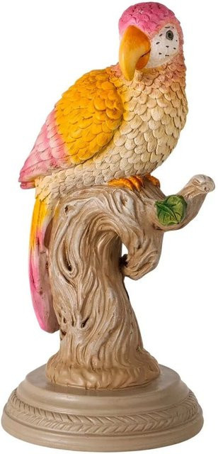 Boltze Dekofigur Papagei aus Kunstharz in Mehrfarbig (Grau, Pink, Lila) Höhe: 20,0 cm - Bild 1