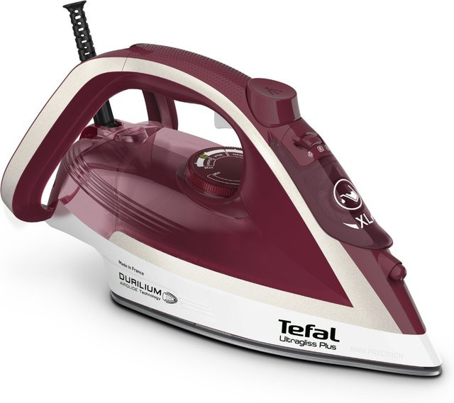 Tefal Ultragliss Plus FV6810 Dampfbügeleisen in Weiß/Rot mit 2800 W und vertikaler Dampffunktion - Bild 1
