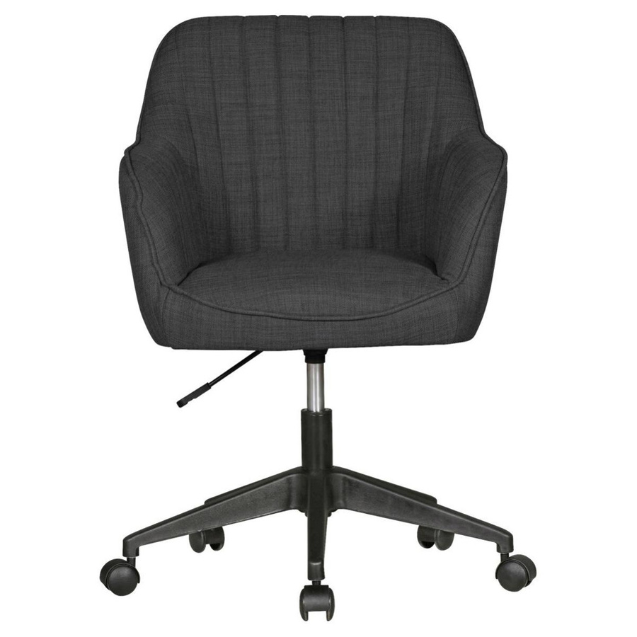 Amstyle Drehstuhl in Schwarz aus Stoff für Home-Office und Erwachsene mit Armlehnen und Rollen - Bild 2